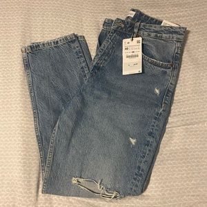 Zara Classic Mom Fit - High Rise Ankle Jeans